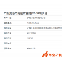 廣西高速礦業(yè)圓錐破碎機時產600噸項目